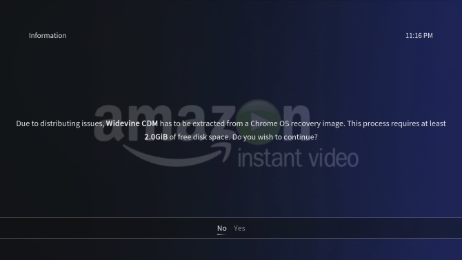 Comment regarder Netflix, Amazon Video et Plex avec Raspberry Pi 16 Installez Widevine pour permettre la diffusion en continu de contenu VOD depuis Amazon et Netflix