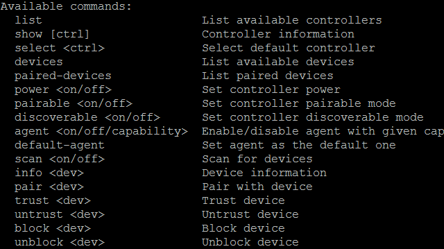Comment configurer le Wi-Fi et le Bluetooth sur Raspberry Pi 8 Commandes d'aide Bluetooth du Raspberry Pi