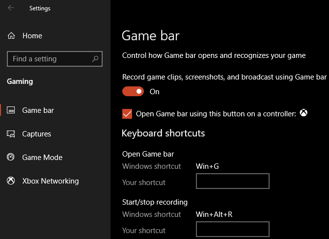 Comment enregistrer votre écran Windows (aucune installation d'application requise) 6 Paramètres de la barre de jeu de Windows 10