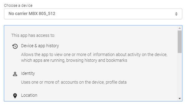 Comment installer Google Chrome sur Android TV 6 Cette capture d'écran représente un appareil Android dans Google Device Manager