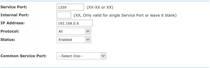 Comment utiliser iMessage sur Android avec AirMessage et un Mac 9 Exemple de configuration de redirection de port