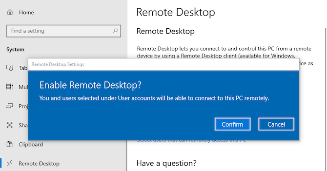 Microsoft Remote Desktop: comment accéder à Windows à partir de votre Mac 6 activer le bureau à distance sur Windows 10