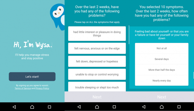 5 chatbots Android uniques qui vous divertiront 10 wysa-captures d'écran