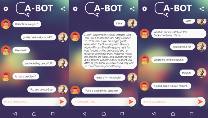 5 chatbots Android uniques qui vous divertiront 13 a-bot-captures d'écran