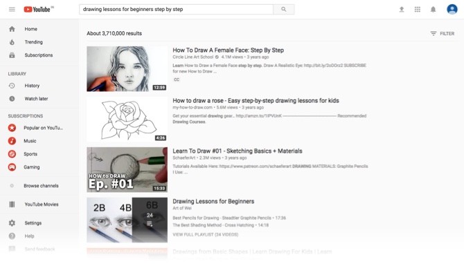 10 sites qui vous apprendront à bien dessiner 13 Leçons de dessin YouTube