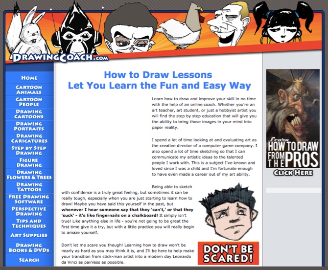 10 sites qui vous apprendront à bien dessiner 7 Cours de dessin en ligne - Coach de dessin