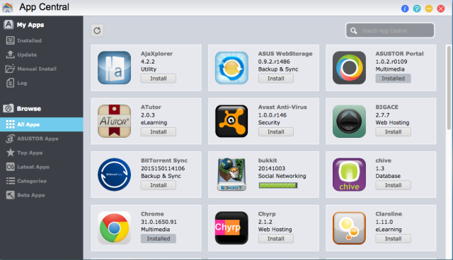 ASUSTOR AS7004T NAS et revue et remise de Media Center 11 App Store d'Asustor