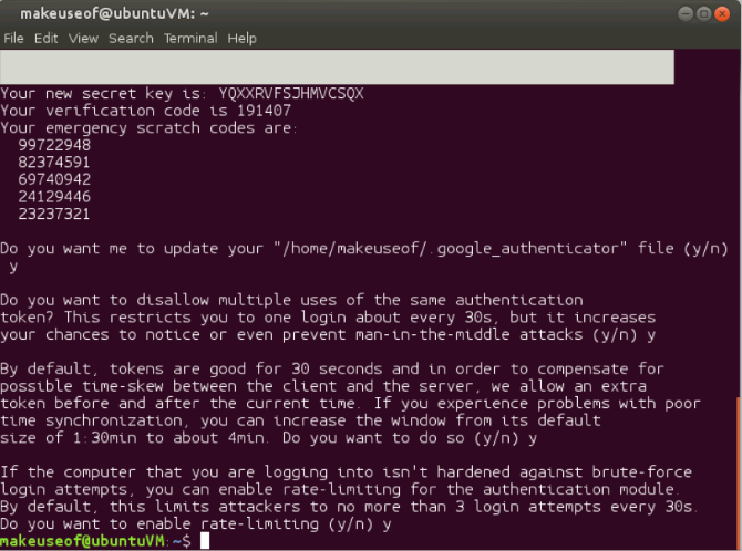 Comment sécuriser Linux Ubuntu avec une authentification à deux facteurs 10 configuration ubuntu gauth