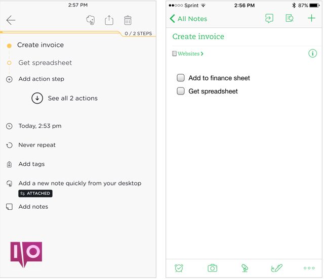 4 conseils pour tirer le meilleur parti d'Evernote 7 EvernoteSwipesConnect