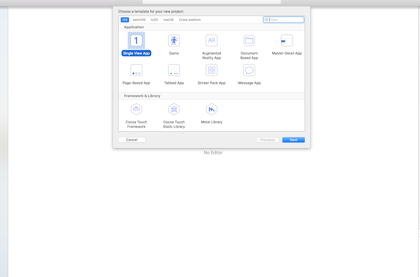 Comment former un modèle Core ML pour une application iOS 10 Créer une nouvelle application