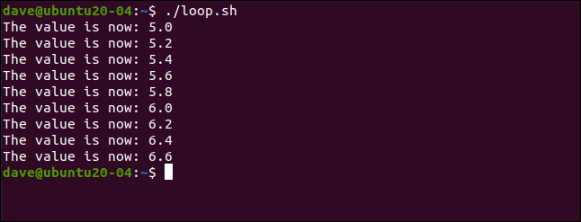 Comment utiliser la commande seq sous Linux 21 ./loop.sh dans une fenêtre de terminal.