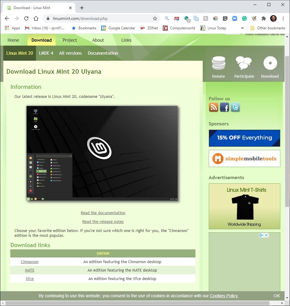 Comment basculer un ancien ordinateur portable Windows vers Linux 7 Tout d'abord, téléchargez Linux Mint.
