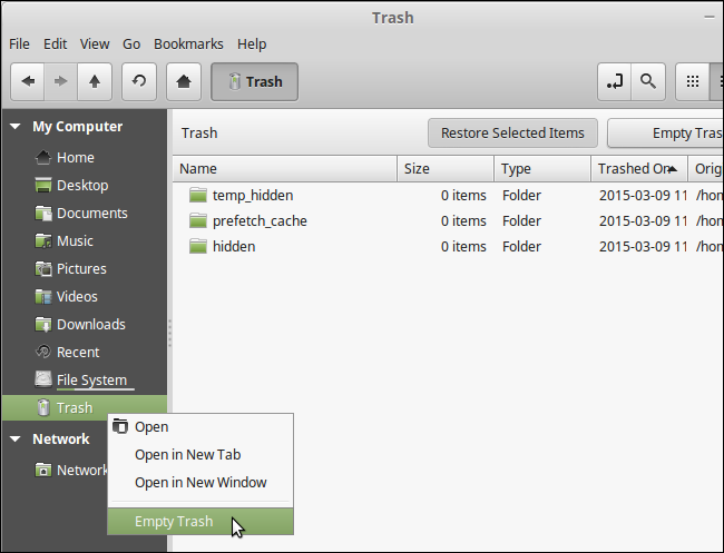 Comment vider votre cache Dropbox sous Windows, macOS et Linux 18 22_trash_empty