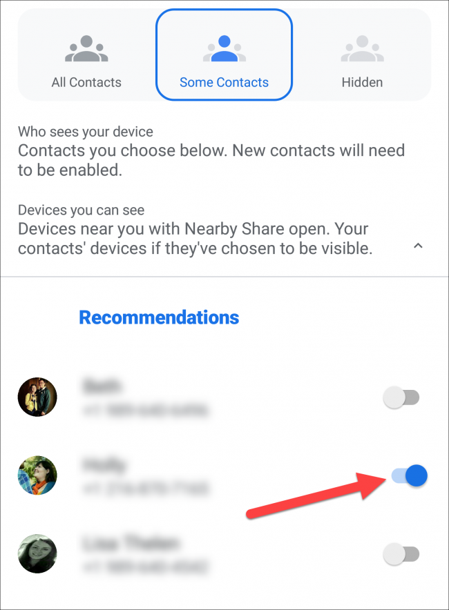 AirDrop pour Android: Comment utiliser le partage à proximité d'Android 17 choisissez quelques contacts