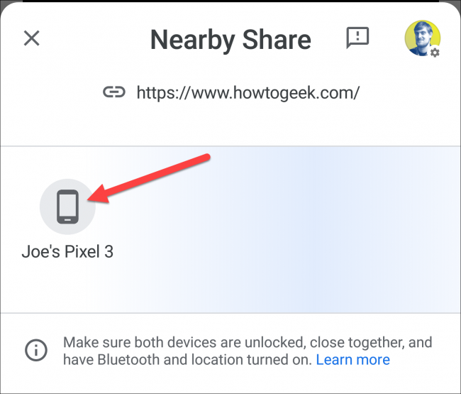 AirDrop pour Android: Comment utiliser le partage à proximité d'Android 25 à proximité partager sélectionner un appareil