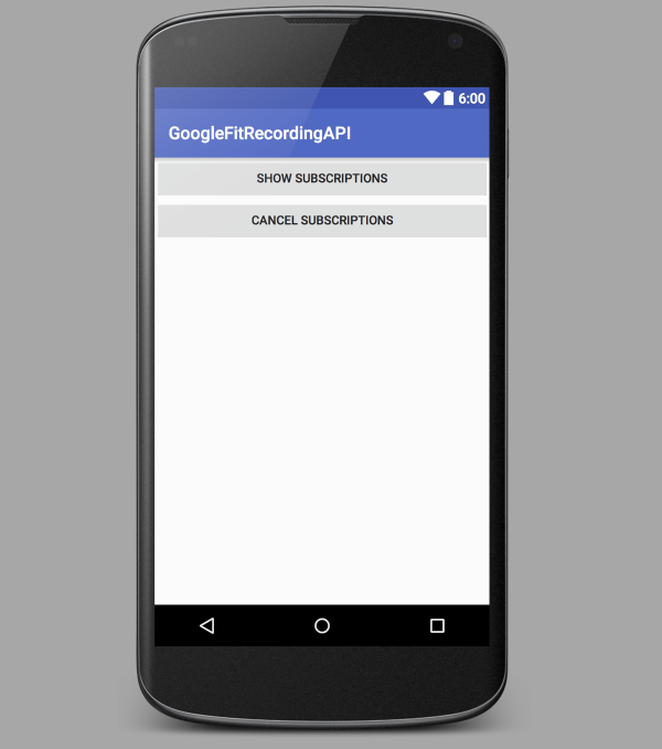 Google Fit pour Android: API d'enregistrement 6 Interface utilisateur simple pour l'application de didacticiel de l'API d'enregistrement
