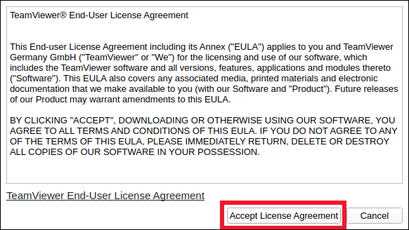 Comment installer et utiliser TeamViewer sous Linux 16 Cliquez sur «Accepter le contrat de licence».