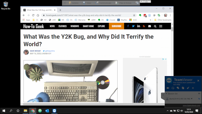 Comment installer et utiliser TeamViewer sous Linux 19 Un ordinateur Windows dans TeamViewer fonctionnant sur un hôte Ubuntu.