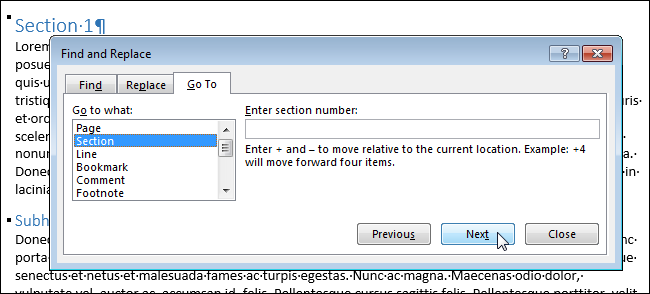 Comment sélectionner une section entière dans Word 7 Comment sélectionner une section entière dans Word 3