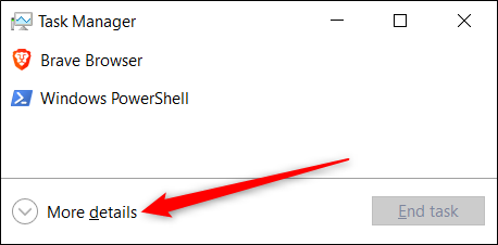 9 façons d'ouvrir PowerShell dans Windows 10 16 Cliquez sur «Plus de détails».