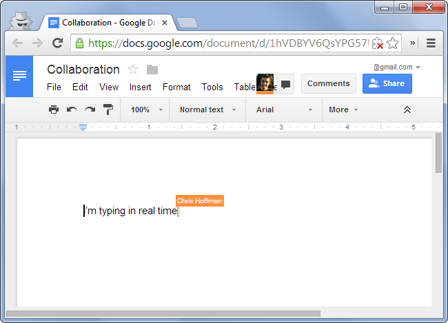 google-docs-real-time-collaboration Comment collaborer sur des documents sur Internet 3
