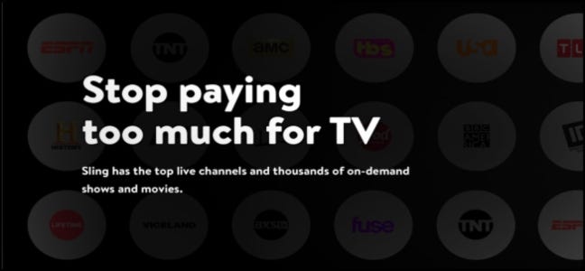 Comment regarder la balle tomber le soir du Nouvel An 9 Page principale de Sling TV