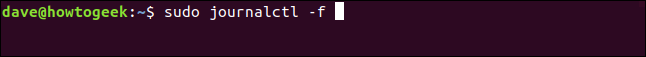 Comment utiliser la commande fold sous Linux 21 sudo journalctl -f dans une fenêtre de terminal