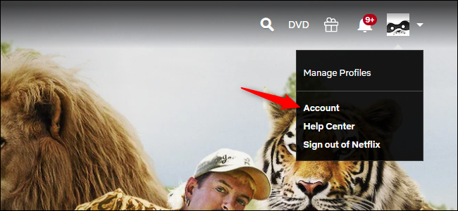 Comment verrouiller un profil Netflix avec un code PIN 6 Ouverture des paramètres de compte Netflix