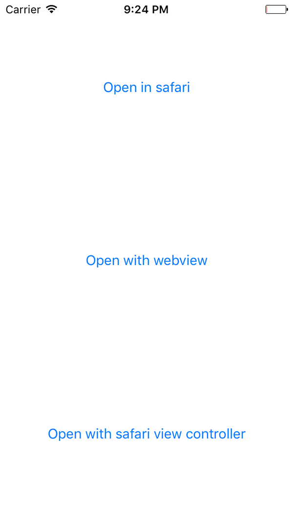 iOS 9: Premiers pas avec SFSafariViewController 6 Lancer l'application de démonstration