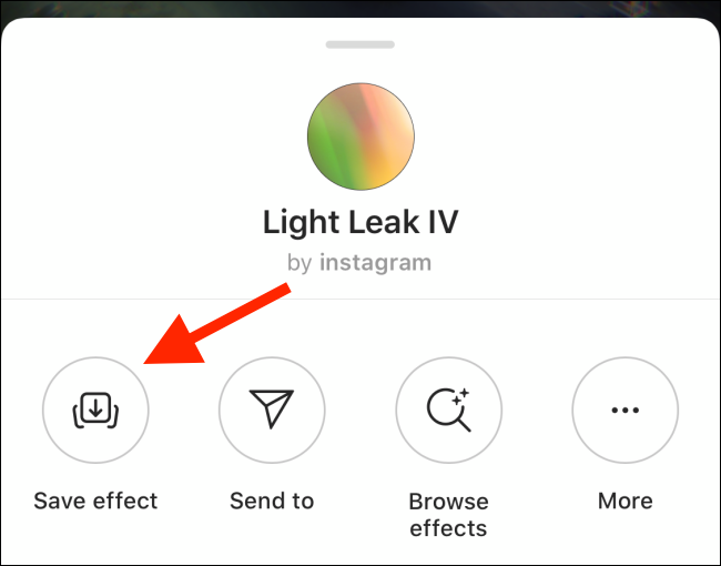 Comment utiliser les effets Instagram sur iPhone et Android 15 Appuyez sur "Enregistrer l