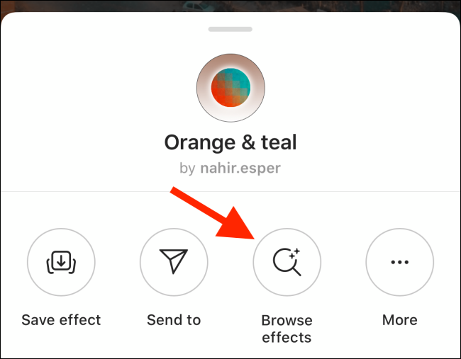 Comment utiliser les effets Instagram sur iPhone et Android 9 Appuyez sur "Parcourir les effets".
