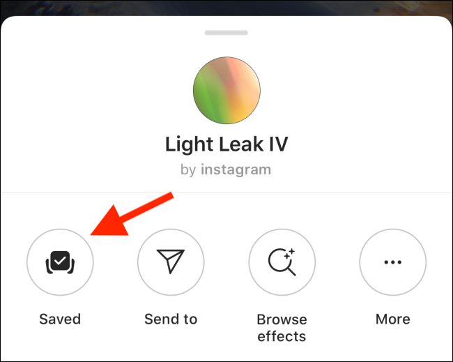 Comment utiliser les effets Instagram sur iPhone et Android 17 Appuyez sur "Enregistré".
