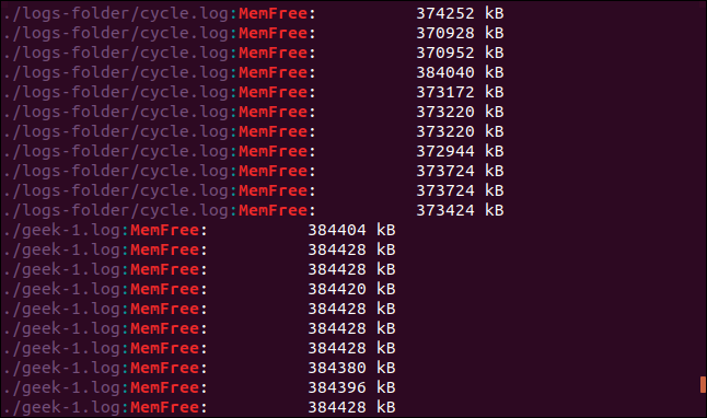 Comment utiliser la commande grep sous Linux 16 Sortie de grep -R -i memfree. dans une fenêtre de terminal