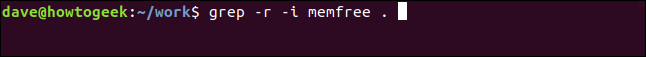 Comment utiliser la commande grep sous Linux 12 grep -r -i memfree. dans une fenêtre de terminal