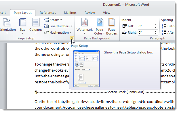 Modifier le type d'un saut de section dans Word 2007 et 2010 7 Modifier le type d'un saut de section dans Word 2007 et 2010 3