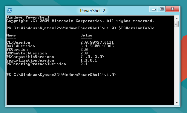 Comment exécuter PowerShell 2 et 3 simultanément dans Windows 8 10 Comment exécuter PowerShell 2 et 3 simultanément dans Windows 8 6