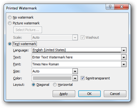 Comment ajouter un filigrane à des documents Word 2007 8 Comment ajouter un filigrane à des documents Word 2007 4
