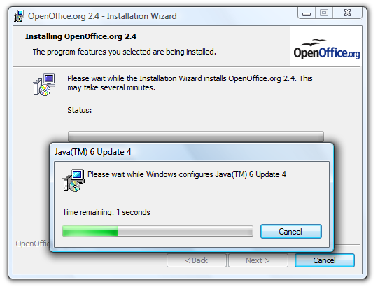 Installation d'Open Office 2.4 13 Installation d'Open Office 2.4 9