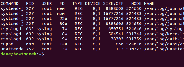 Comment utiliser la commande Linux lsof 12 Comment utiliser la commande Linux lsof 8