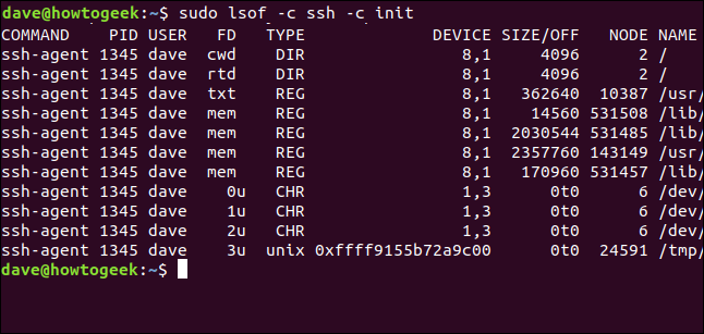 Comment utiliser la commande Linux lsof 16 Comment utiliser la commande Linux lsof 12