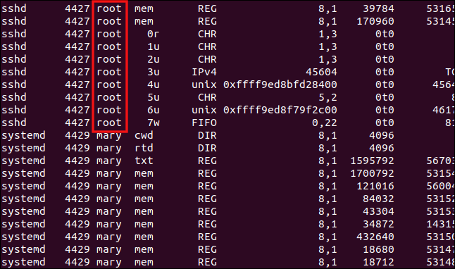 Comment utiliser la commande Linux lsof 26 Comment utiliser la commande Linux lsof 22