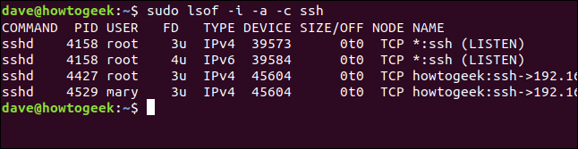 Comment utiliser la commande Linux lsof 36 Comment utiliser la commande Linux lsof 32