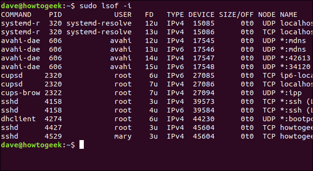 Comment utiliser la commande Linux lsof 32 Comment utiliser la commande Linux lsof 28