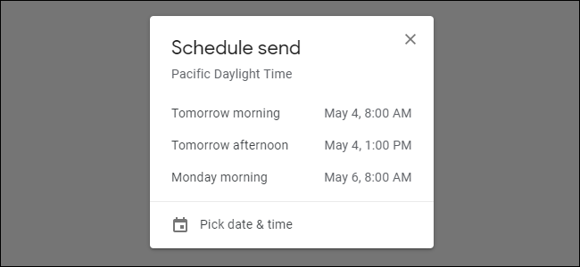 Comment planifier l'envoi d'un e-mail dans Gmail 7 Choisir une heure pour envoyer un e-mail avec Gmail