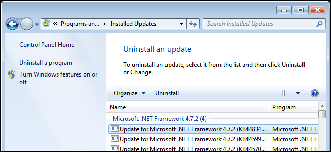 Comment éviter les problèmes de fin de support de Windows 7 9 Désinstaller une mise à jour Windows sur Windows 7