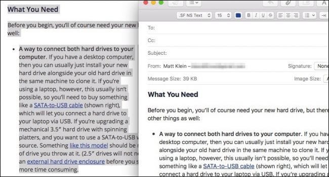 Comment coller du texte sans formatage sur macOS 6 Comment coller du texte sans formatage sur macOS 2
