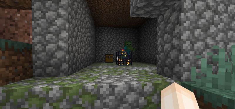 Comment créer une ferme zombie XP dans Minecraft 6 Les géniteurs de zombies peuvent être difficiles à rechercher (Image via Minecraft)