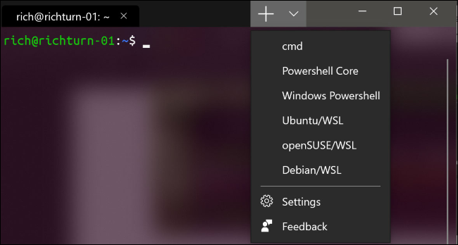 Windows 10 obtient enfin une véritable ligne de commande 6 Ouverture d'un nouvel onglet dans le nouveau terminal Windows