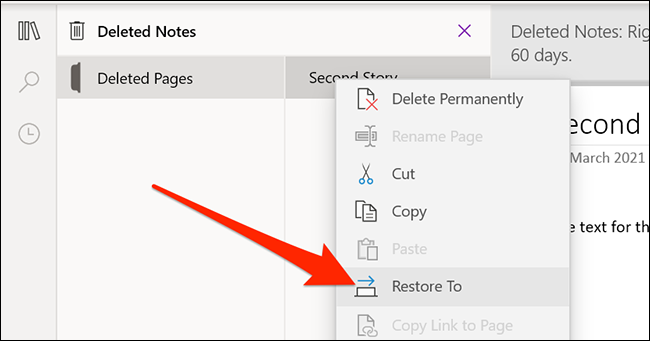 Comment récupérer des notes supprimées dans OneNote 15 Restaurer les notes OneNote supprimées
