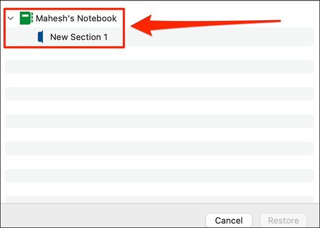 Comment récupérer des notes supprimées dans OneNote 21 Choisissez le bloc-notes dans lequel ajouter des notes
